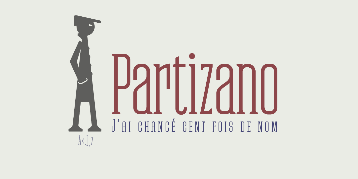 Beispiel einer Partizano Serif Regular-Schriftart